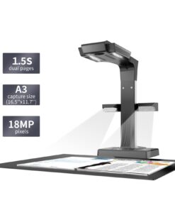 CZUR ET18 Pro Professional Document Scanner, 2nd Gen Auto-Flatten & Deskew Tech, 18MP HD Camera, Capture A3, 186 Languages OCR, Convert to PDF/Searchable PDF/Word/Tiff/Excel, Run On Windows & MacOS 19 61GSpB6 DcL