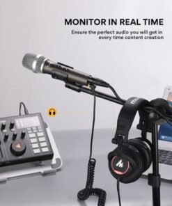 MAONO USB/XLR Podcasting Dynamic Microphone, Studio Mic Kit with Volume Control, Shock Mount, Pop Filter, Ideal for Vocal, Recording, Voice Over, Live Streaming (Gray) Gray 25 61GU7AIY9L