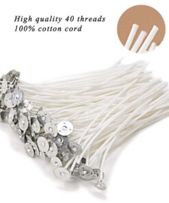 EricX Light 100 Piece Cotton Candle Wick 6" Pre-Waxed for Candle Making,Candle DIY 21 61GUEZ AAlL