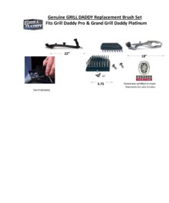Grill Daddy GD19162BB PRO Replacement Brush, Black and Silver Pro/Grand Replacement Brush Kit 15 61GVJgAJ5NL