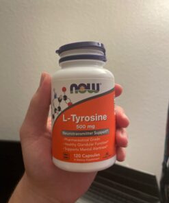 NOW Supplements, L-Tyrosine 500 mg, Supports Mental Alertness*, Neurotransmitter Support*, 120 Capsules 120 Count (Pack of 1) Standard Packaging 28 61GVrku9ETL