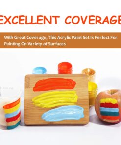 TBC The Best Crafts Halloween Acrylic Paint Jar, 24 Vivid Colors Model Paint Set, 0.5oz/15ml Each, Rich Pigment, Glides Smoothly 27 61GW6EavTuL