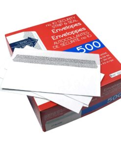 Top Flight PSTF10NWT #10 Envelopes, Strip & Seal, Security Tinted, White Paper, 24 lb, 500 Count 10 61GYJzo9QL