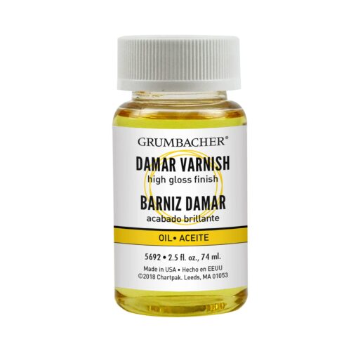 Grumbacher Damar Final Varnish for Oil Paintings, Jar, #5692, 2.5 Fl Oz (Pack of 1)