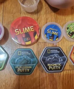 NATIONAL GEOGRAPHIC Mega Slime Kit & Putty Lab - 4 Types of Slime Plus 4 Types of Putty Including Magnetic Putty, Slime Kit for Boys and Girls, Sensory Putty Toy & Science Kit (Amazon Exclusive) 41 61Gf01qOQNL