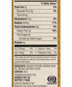 Newman's Own Organics Microwave Popcorn, Touch of Butter, 8.4oz (Pack of 12) 8.4 Ounce (Pack of 12) 8 61GffXJvkBL