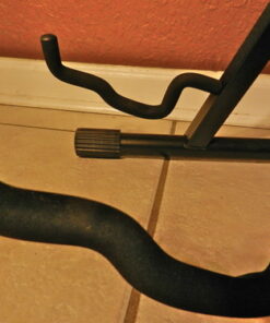 On-Stage GS7462B Professional A-Frame Guitar Stand (Holds Electric, Acoustic, and Bass Guitars, Small Amps, and Mixers, Stepped Yoke, Nonslip Padding, Rubber Feet, Folding, Portable, Storage, Display) Black 23 61GgCJbYd2L