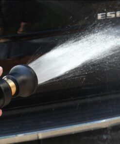 Heavy Duty Brass Fireman Style Hose Nozzle - Fits All Standard Garden Hoses - Best High Pressure Sprayer to Wash Your Car or Water Your Garden – Leak Proof - 30 Day No-Hassle Guarantee 29 61GiR1A7YzL