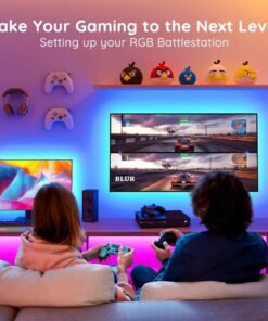 Nexlux LED Lights for 58 Inch TV, Backlight 8.2ft USB LED Light Strip Indoor Use APP Controlled with Remote, DIY Colors TV LED for Gaming Lights RGB for 32Inch-58Inch 29 61GkhxJ5zlL