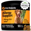 Pet Honesty Dog Allergy Relief Immunity - Dog Allergy Chews, Probiotics for Dogs, Seasonal Allergies, Skin and Coat Supplement, Allergy Itch Relief for Dogs (Salmon) Salmon Single 50 61Gmf2SJ8rL
