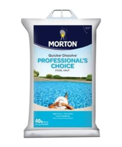 MORTON SALT, 40 lb F134660000 Pro Pool Salt, White