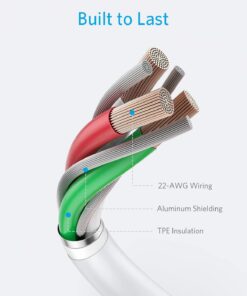 Anker iPhone Charger Cable, Powerline II Lightning Cable (10ft), Durable Cable, MFi Certified for iPhone X / 8/8 Plus /7/7 Plus / 6/6 Plus / 5s (White), iPad 8, and More 10ft White 25 61Gq 91mKoL