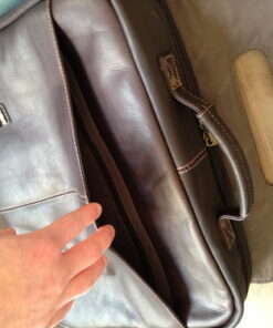 Samsonite Colombian Leather Flap-Over Messenger Bag One Size Brown 34 61Gqup8ZVKL