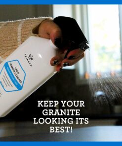 TriNova Granite Cleaner and Polish for Daily Use - Enhances Shine and goes on Streakless - for Countertops, Marble, Stone, Bathroom Tile Kitchen, Islands and More 18 Fl Oz (Pack of 1) 24 61GsQq7QZS