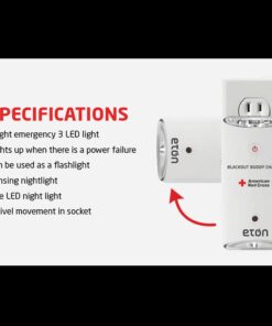 Eton American Red Cross Crank-Powered Clipray Clip-On Flashlight & Smartphone Charger, Hand Crank, Cherry Red, Commitment to Preparedness Single 17 61Gt7oOZy4L