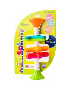 Fat Brain Toys MiniSpinny - Travel-Friendly Spinning, Textured Sensory Baby Toy Modern 16 61GtQezqwL