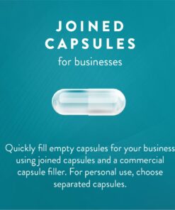 PureCaps USA - Empty White Vegetarian and Vegan Delayed Release/Acid-Resistant Pill Capsules Size 00, 500 Empty Joined Vegetarian Pills, Non-GMO Certified, Kosher, Gluten Free, Preservative Free 500 Count (Pack of 1) 11 61GtkdGWzWL