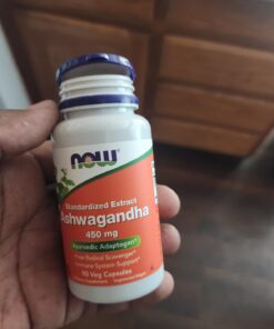 NOW Supplements, Ashwagandha (Withania somnifera) 450 mg (Standardized Extract) for Immune Support ,90 Veg Capsules 20 61Gw0 swNL