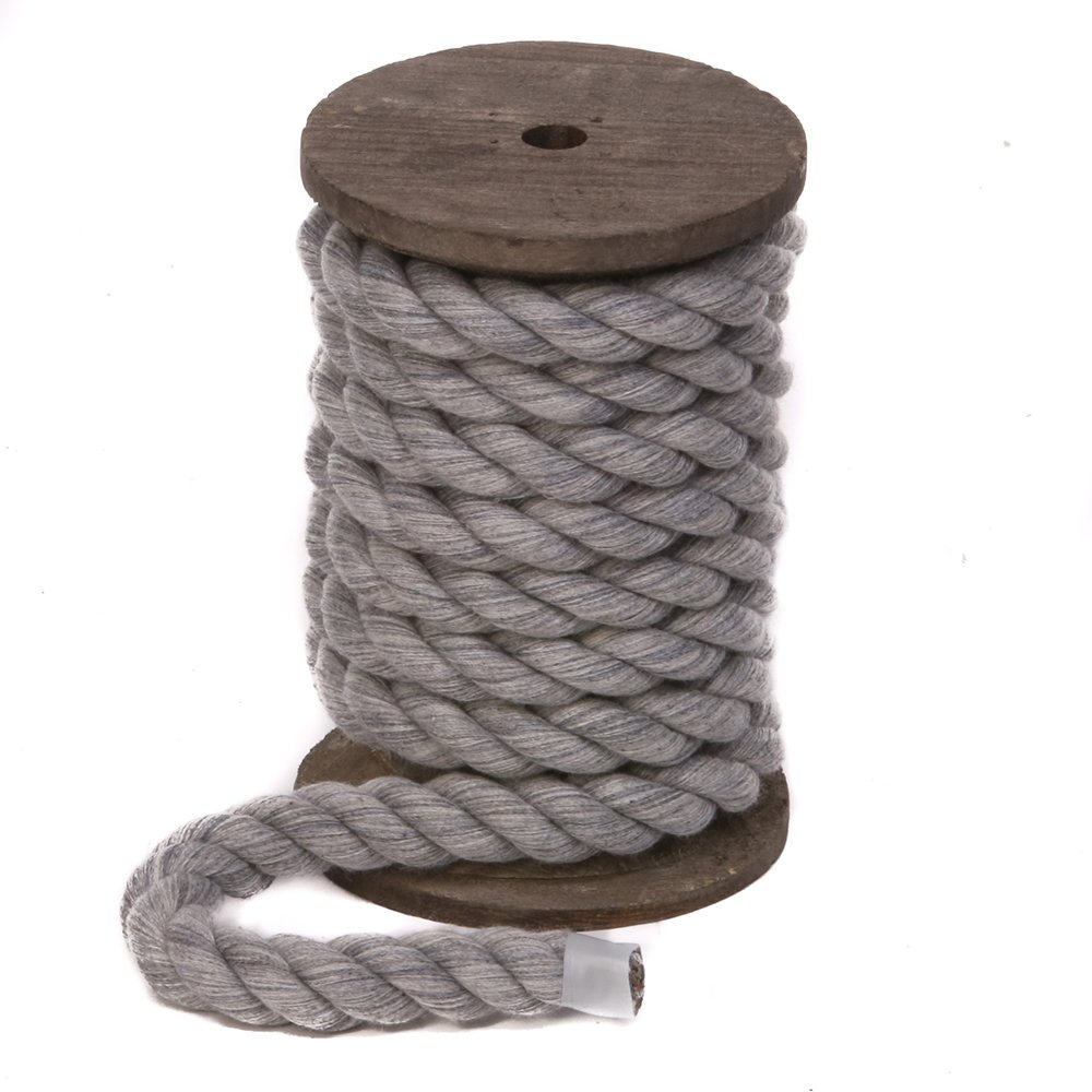 Ravenox Natural Twisted Cotton Rope | Made in The USA | Strong Triple-Strand Cordage for Sports, Décor, Pet Toys, Crafts, Macramé & Indoor Outdoor Use| by The Foot & Diameter (Multiple Color) Gray 1/4 Inch x 50 Feet 5 Ravenox Natural Twisted Cotton Rope | Made in The USA | Strong Triple-Strand Cordage for Sports, Décor, Pet Toys, Crafts, Macramé & Indoor Outdoor Use| by The Foot & Diameter (Multiple Color) Gray 1/4 Inch x 50 Feet - Image 5