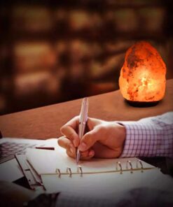 JIC Gem Himalayan Salt Lamp 4.5-6.5 lbs Pink Rock Crystal Natural Hand Carved Home Decor with Dimmer Switch, Wooden Base, 2 Bulbs, 7-8 inch Natural(4.5-6.5 Lbs) 10 61GyMPaO1L