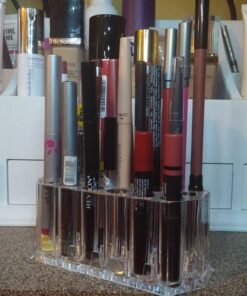 byAlegory Acrylic Eye Liner / Lip Liner Organizer & Beauty Makeup Holder | 26 Space Makeup Pencil Organization Container Storage - Clear 32 61Gzah4OnFL