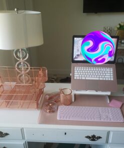 gianotter Paper Letter Tray Organizer with File Holder, 4-Tier Desk Accessories & Workspace Desk Organizers with Drawer and 2 Pen Holder for Office Supplies (Rose Gold) Rose Gold 44 61H 2eWwAfL