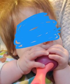 Boon Pulp Easy Grip Frozen Food Silicone Feeder & Baby Teething Toy, Coral/Purple 2 Pack 17 61H GSsXv8L