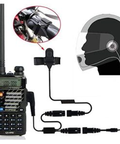 Alternative view of BAOFENG Helmet Kit 2 PIN Full Face Motorcycle Headset Earpiece Mic Ken Wood/WOU Xun/Pu Xing/Lin ton Two Way Radio Walkie Talkie, Black