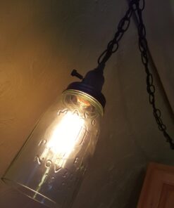 Quart Open Bottom Mason Jar Pendant Lamp - Rustic Brown 28 61H0MCbPf3L