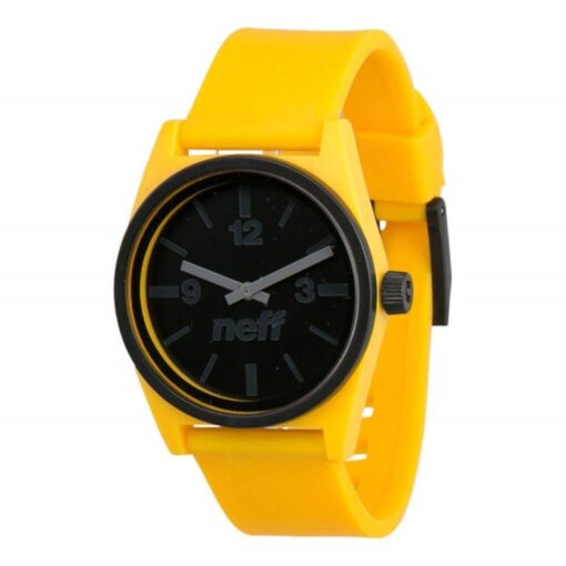 Neff Unisex NF0217BKRD Duo Analog Display Japanese Quartz Black Watch One Size Yellow/Black