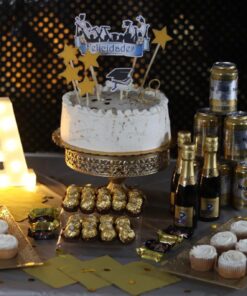 Silver Spoons and More lace Rim 14" x 7.5" Heavyweight Plastic Set of 2 Serving Trays, gold 23 61H2HKpXmQL