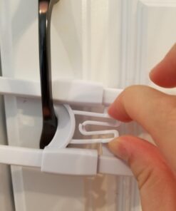 Adoric Sliding Cabinet Locks, 4-Pack U Shaped Baby Safety Locks, Childproof Cabinet Latch for Kitchen Bathroom Storage Doors, Knobs and Handles (White) 4 Count (Pack of 1) 42 61H2X9M68XL