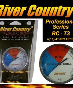 3" River Country (RC-T3) Easy Mount Adjustable BBQ, Grill, Smoker Thermometer Temperature Gauge (50 to 550 F) 9 61H4uGpjIwL