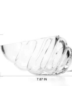 Hosley Glass Shell Vase 8 Inches Long Ideal Gift for Weddings Spa Aromatherapy Flower Arrangements Bowl for Orbs DIY Craft Projects LED Votive Candle Gardens O9 24 61H5Isi9vTL