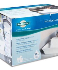 Alternative view of PetSafe Drinkwell Pagoda Pet Fountain - From in Knoxville, TN - Dog Water Bowl Dispenser - Multiple Angles to Drink From - Filters Included - Fountain Provides Water When Power’s Out - White