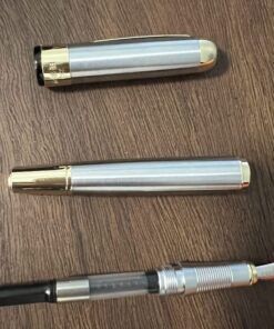 JINHAO 250 Stainless Steel Gold Trim Fountain Pen - Medium 1 39 61H9UUlabBL