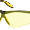 UVEX by Honeywell S3522 Genesis X2 Safety Eyewear, Black and Yellow Frame, Amber Ultra-Dura Hardcoat Lens 3 61HBGySW5vL
