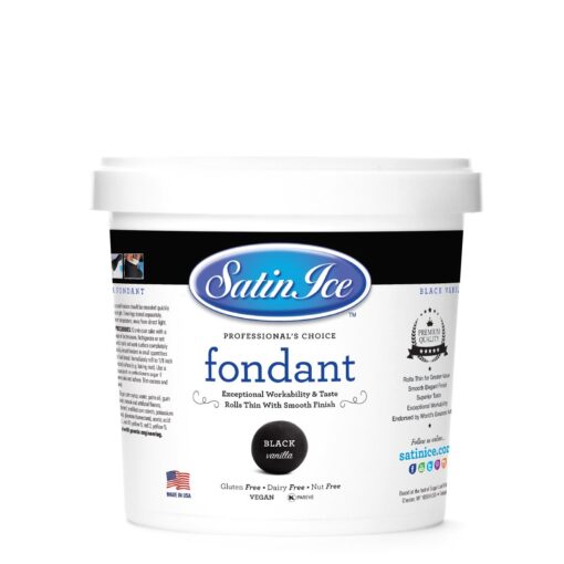 Satin Ice Black Vanilla Fondant - 1kg