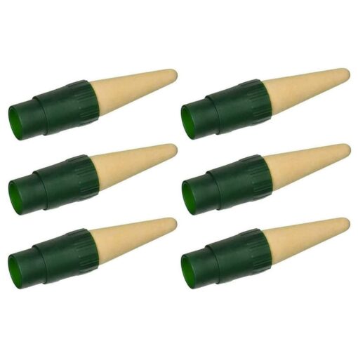 Blumat Bottle Adapter (6 Pack): Self Watering Spikes/Houseplant Watering Stakes, Automatic Irrigation System, Use When On Vacation,Terracotta Spikes to use with Recycled Plastic Water Bottles (6 Pack)