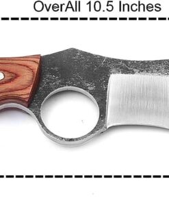 Alternative view of AX-7000 Custom Gift Forged Carbon Steel Viking Axe with Rose Wood Shaft, Tracker Knife Included (0019)