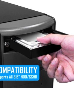 Alternative view of Kingwin Performance Single Bay Hot Swap Mobile Rack For 3.5” SSD/HDD, Internal Tray-Less SATA Hard Drive Backplane Enclosure, Support SATA I/II/III & SAS I/II 6Gbps and [Optimized for 3.5” SSD/HDD] 3.5" HDD Single Bay A Rack Cage