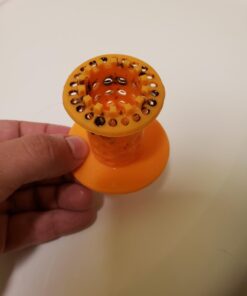 TubShroom Tub Hair Catcher Protector, Fits 1.5" - 1.75" Drain, Orange 45 61HKlr0OSdL