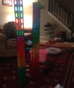 Playmags 150-Piece Magnetic Tiles Building Set – 3D Magnet Building Blocks, Creative Imagination, Inspirational, Educational STEM Toys for Kids with 1 Car Single 50 61HKmFz7iBL