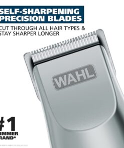 WAHL Groomsman Battery Operated Facial Hair Trimmer for Beard & Mustache Trimming Including Light Detailing and Body Grooming – Model 9906-717V Silver 11 61HMI34BI9L