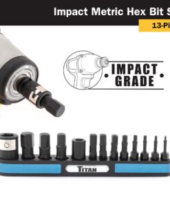 Titan Tools 16038 13-Piece Metric Impact Grade Hex Bit Set 13 61HPIOBjLuL