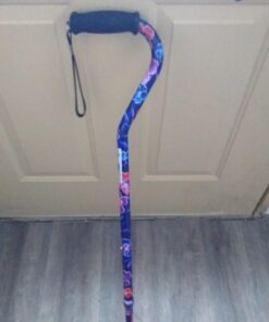 NOVA Designer Walking Cane with Offset Handle, Lightweight Adjustable Walking Stick with Carrying Strap Maui Flowers 29 61HSATW0ITL