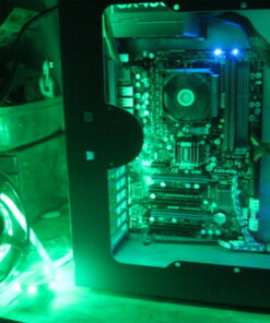 LEDwholesalers 12-Volt 16.4-ft RGB Color-Changing Kit with Controller and IR Remote, Power Supply, and LED Strip in White PCB, 2034RGB-R2+3369+3208 60 61HSe40GfBL