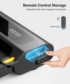 UREVO Under Desk Treadmill, Walking Pad for Home/Office, Portable Walking Treadmill 2.25HP, Walking Jogging Machine with 265 lbs Weight Capacity Remote Control LED Display Black One Size 27 61HT3mnnfL