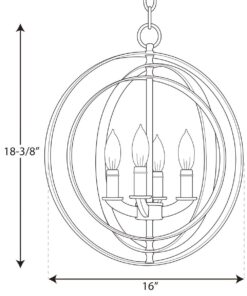 Progress Lighting P3827-20 Equinox Hall & Foyer, 16-Inch Diameter x 18-3/8-Inch Height, Bronze 20 61HUhmYtAUL 1