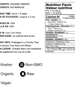 Organic Mango Cheeks, 1.5 Pounds – Dried, Non-GMO, Kosher, Unsulphured, Unsweetened, Bulk 10 61HWUkaBJoL